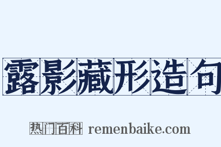 露影藏形造句是什么意思的图片